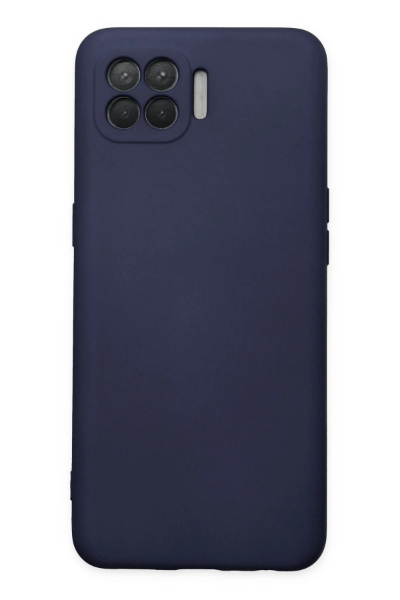 Newface Oppo Reno 4 Lite Kılıf Nano içi Kadife Silikon - Lacivert resmi