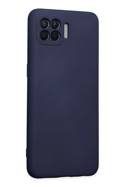 Newface Oppo Reno 4 Lite Kılıf Nano içi Kadife Silikon - Lacivert resmi
