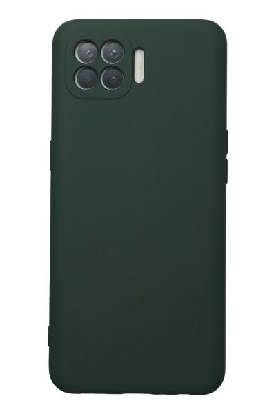 Newface Oppo Reno 4 Lite Kılıf Nano içi Kadife Silikon - Koyu Yeşil resmi