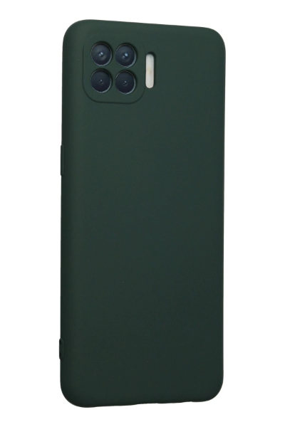 Newface Oppo Reno 4 Lite Kılıf Nano içi Kadife Silikon - Koyu Yeşil resmi