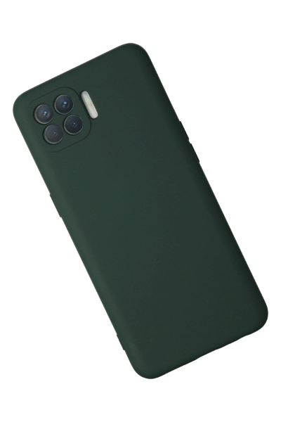 Newface Oppo Reno 4 Lite Kılıf Nano içi Kadife Silikon - Koyu Yeşil resmi