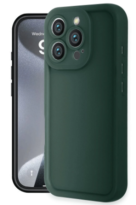 Newface iPhone 16 Pro Kılıf Viera Silikon - Koyu Yeşil resmi