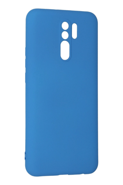 Newface Xiaomi Redmi 9 Kılıf Nano içi Kadife Silikon - Mavi resmi