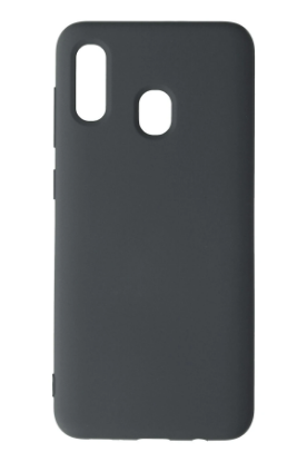 Newface Samsung Galaxy A20 Kılıf Nano içi Kadife Silikon - Gri resmi