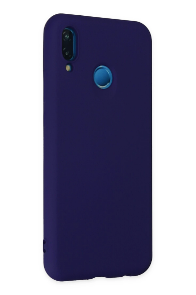 Newface Huawei P20 Lite Kılıf Nano içi Kadife Silikon - Mor resmi