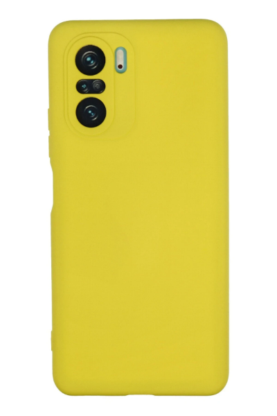 Newface Xiaomi Poco F3 Kılıf Nano içi Kadife Silikon - Sarı resmi