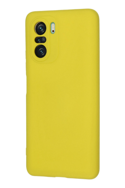 Newface Xiaomi Poco F3 Kılıf Nano içi Kadife Silikon - Sarı resmi