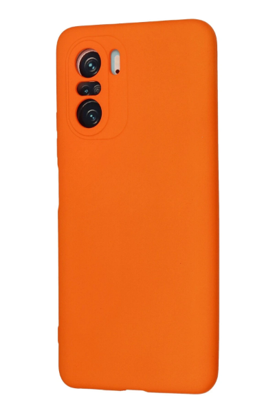 Newface Xiaomi Poco F3 Kılıf Nano içi Kadife Silikon - Turuncu resmi