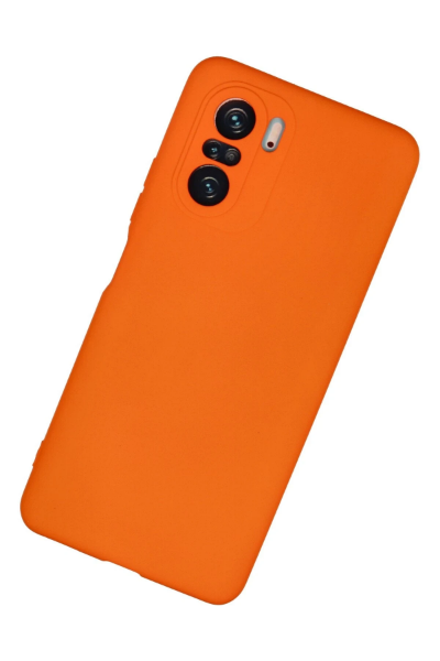 Newface Xiaomi Poco F3 Kılıf Nano içi Kadife Silikon - Turuncu resmi