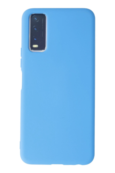 Newface Vivo Y11S Kılıf Nano içi Kadife Silikon - Mavi resmi
