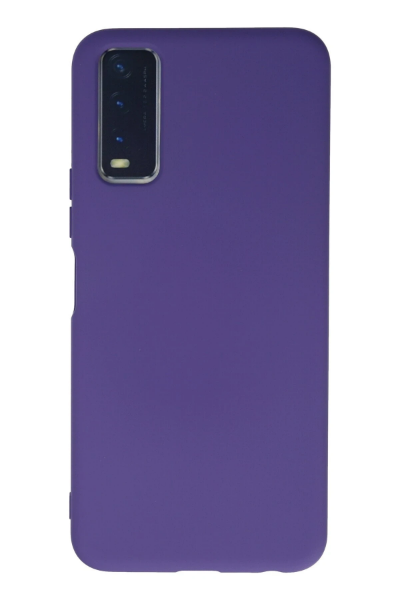 Newface Vivo Y11S Kılıf Nano içi Kadife Silikon - Mor resmi