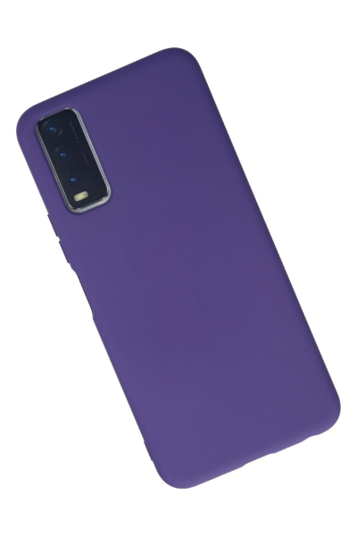 Newface Vivo Y11S Kılıf Nano içi Kadife Silikon - Mor resmi