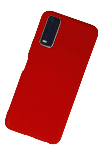 Newface Vivo Y11S Kılıf Nano içi Kadife Silikon - Kırmızı resmi