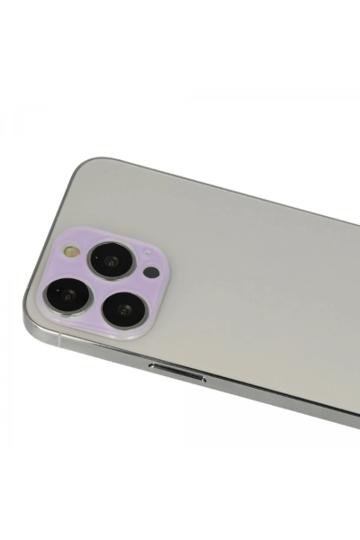 Newface iPhone 13 Pro Max Rainbow Kamera Lens Koruma Cam - Mor resmi