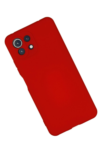 Newface Xiaomi Mİ 11 Lite Kılıf Nano içi Kadife Silikon - Kırmızı resmi