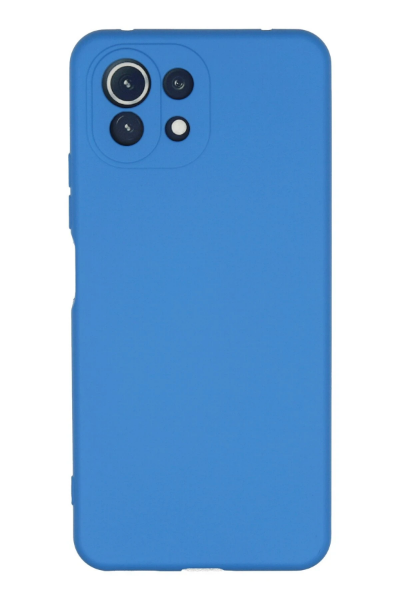 Newface Xiaomi Mİ 11 Lite Kılıf Nano içi Kadife Silikon - Mavi resmi