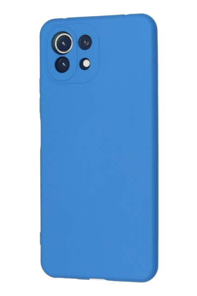 Newface Xiaomi Mİ 11 Lite Kılıf Nano içi Kadife Silikon - Mavi resmi