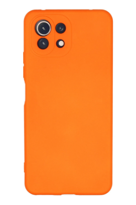 Newface Xiaomi Mİ 11 Lite Kılıf Nano içi Kadife Silikon - Turuncu resmi