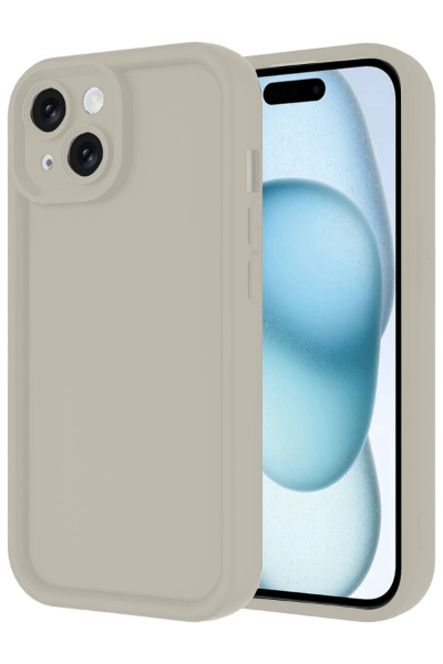 Newface iPhone 14 Kılıf Viera Silikon - Krem resmi