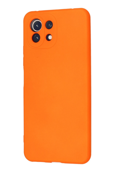 Newface Xiaomi Mİ 11 Lite Kılıf Nano içi Kadife Silikon - Turuncu resmi