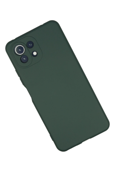 Newface Xiaomi Mİ 11 Lite Kılıf Nano içi Kadife Silikon - Koyu Yeşil resmi