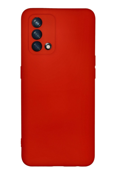 Newface Oppo A74 4G Kılıf Nano içi Kadife Silikon - Kırmızı resmi