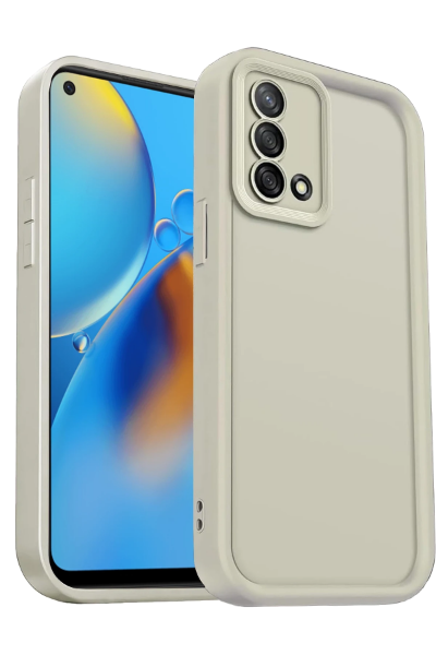 Newface Oppo A74 4G Kılıf Viera Silikon - Krem resmi