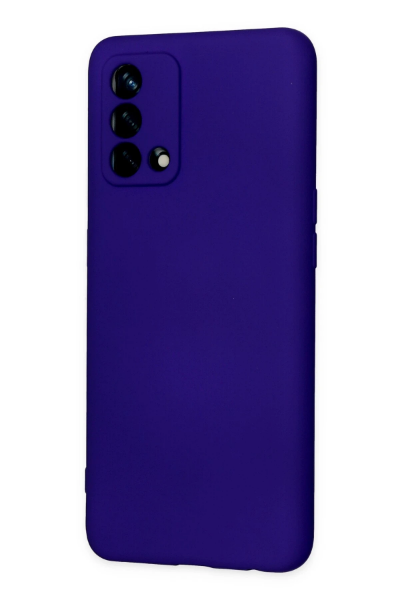 Newface Oppo A74 4G Kılıf Nano içi Kadife Silikon - Mor resmi