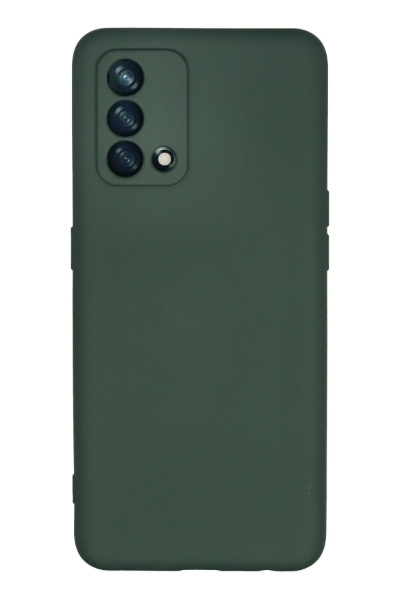 Newface Oppo A74 4G Kılıf Nano içi Kadife Silikon - Koyu Yeşil resmi
