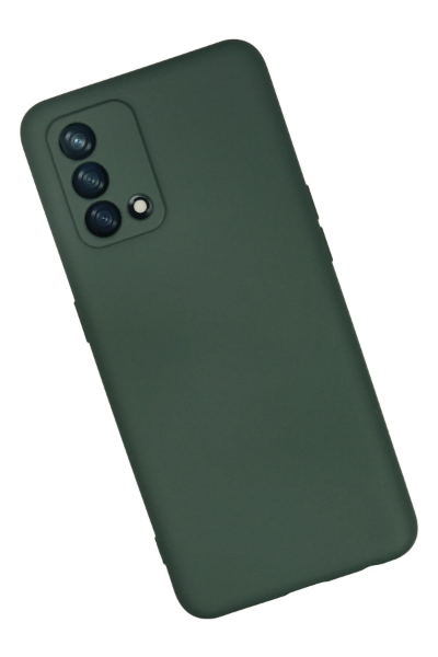 Newface Oppo A74 4G Kılıf Nano içi Kadife Silikon - Koyu Yeşil resmi