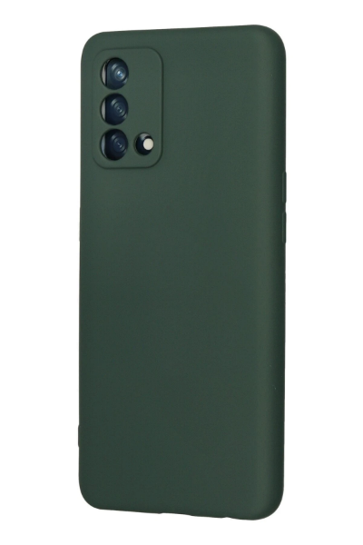 Newface Oppo A74 4G Kılıf Nano içi Kadife Silikon - Koyu Yeşil resmi
