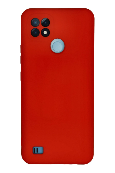 Newface Realme C21 Kılıf Nano içi Kadife Silikon - Kırmızı resmi