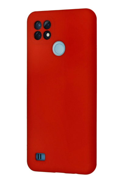 Newface Realme C21 Kılıf Nano içi Kadife Silikon - Kırmızı resmi