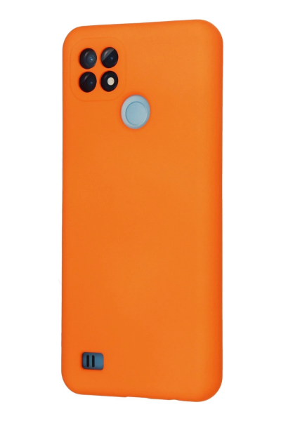 Newface Realme C21 Kılıf Nano içi Kadife Silikon - Turuncu resmi