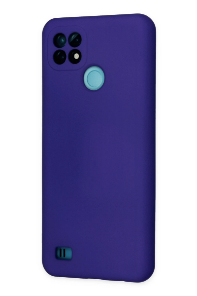 Newface Realme C21 Kılıf Nano içi Kadife Silikon - Mor resmi