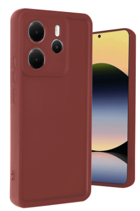 Newface Xiaomi Redmi Note 14 4G Kılıf Viera Silikon - Bordo resmi