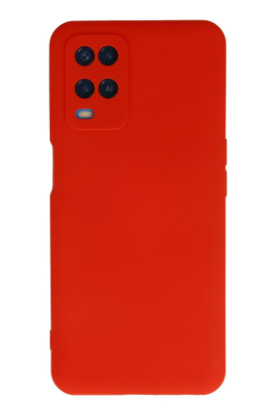 Newface Oppo A54 4G Kılıf Nano içi Kadife Silikon - Kırmızı resmi