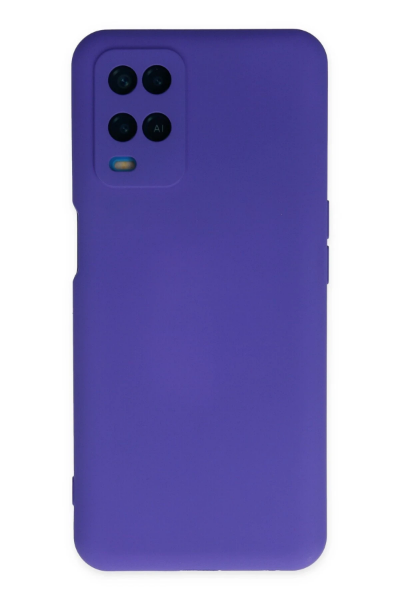 Newface Oppo A54 4G Kılıf Nano içi Kadife Silikon - Mor resmi
