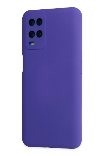 Newface Oppo A54 4G Kılıf Nano içi Kadife Silikon - Mor resmi
