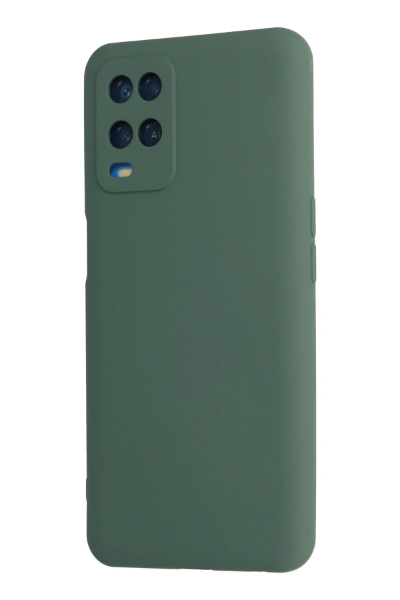 Newface Oppo A54 4G Kılıf Nano içi Kadife Silikon - Koyu Yeşil resmi