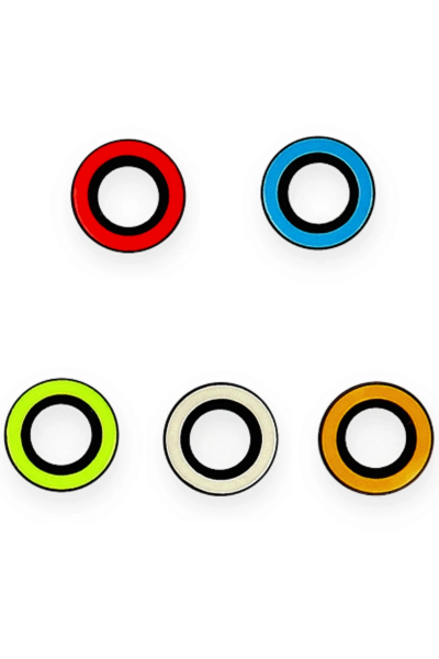 Newface iPhone 12 Pro Max Neon Fosforlu Kamera Lens - Sarı resmi