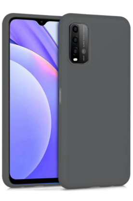 Newface Xiaomi Redmi 9T Kılıf Nano içi Kadife Silikon - Gri resmi