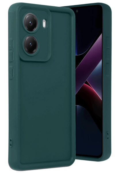 Newface Xiaomi Poco X7 Pro Viera Silikon - Koyu Yeşil resmi