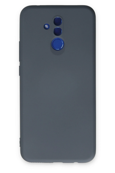 Newface Huawei Mate 20 Lite Kılıf Nano içi Kadife Silikon - Gri resmi