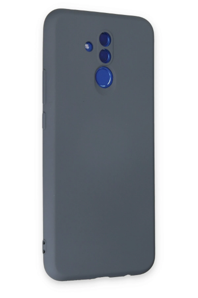 Newface Huawei Mate 20 Lite Kılıf Nano içi Kadife Silikon - Gri resmi
