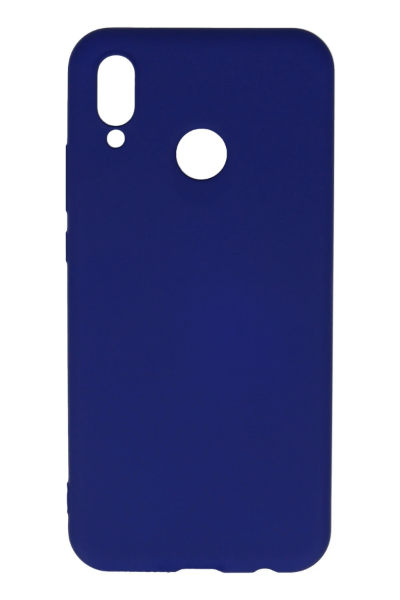 Newface Huawei P20 Lite Kılıf Nano içi Kadife Silikon - Koyu Mavi resmi