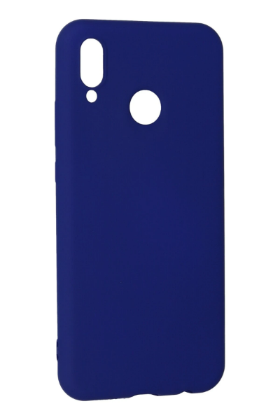 Newface Huawei P20 Lite Kılıf Nano içi Kadife Silikon - Koyu Mavi resmi