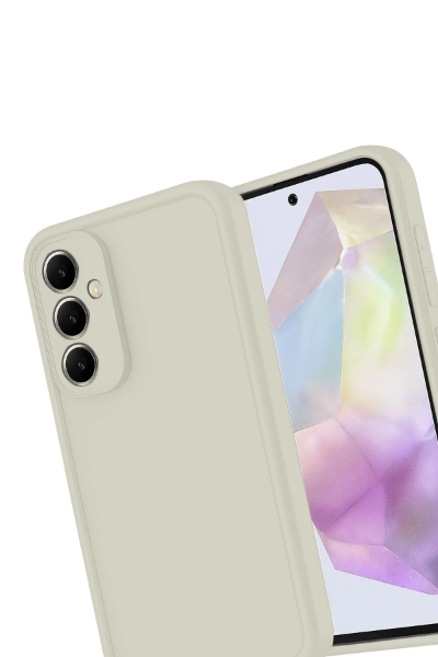 Newface Samsung Galaxy A56 Kılıf Viera Silikon - Krem resmi