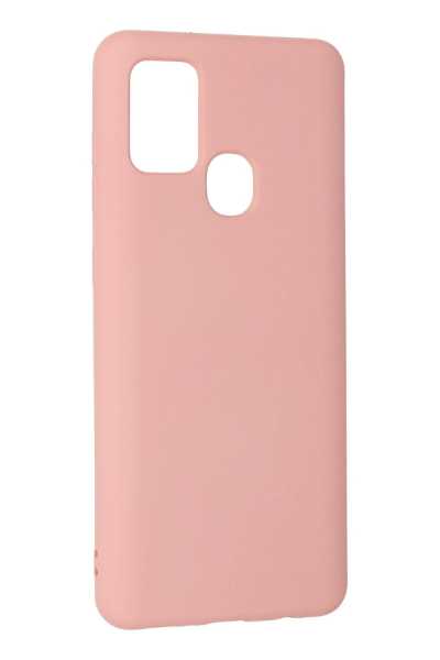 Newface Samsung Galaxy A21S Kılıf Nano içi Kadife Silikon - Pudra resmi