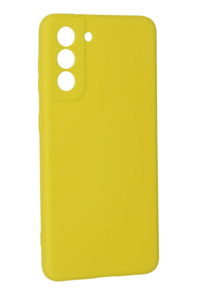 Newface Samsung Galaxy S21 Kılıf Nano içi Kadife Silikon - Sarı resmi